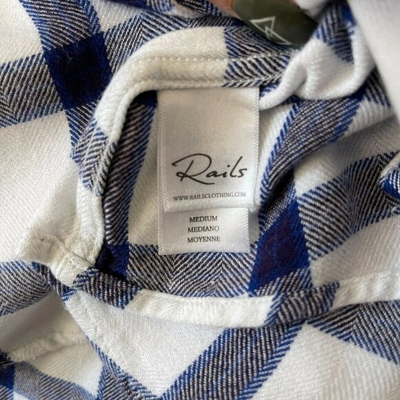 Rails M Plaid Short Sleeve Crop Button Down Shirt - Picture 5 of 7
